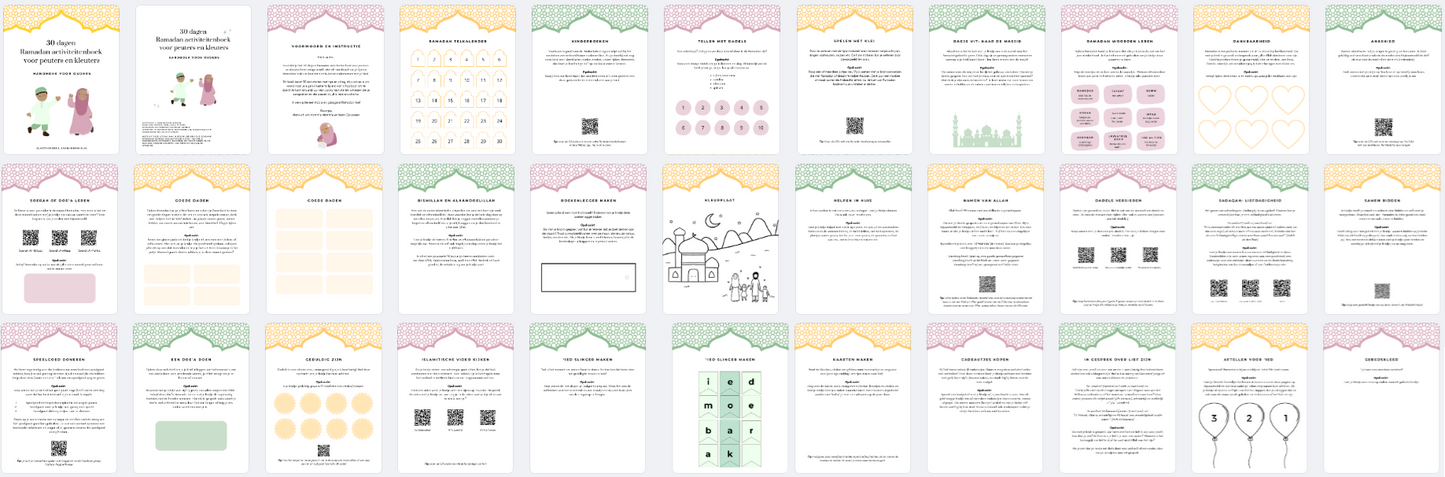 Het 30 dagen Ramadan Activiteitenboek voor peuters en kleuters, handboek voor ouders