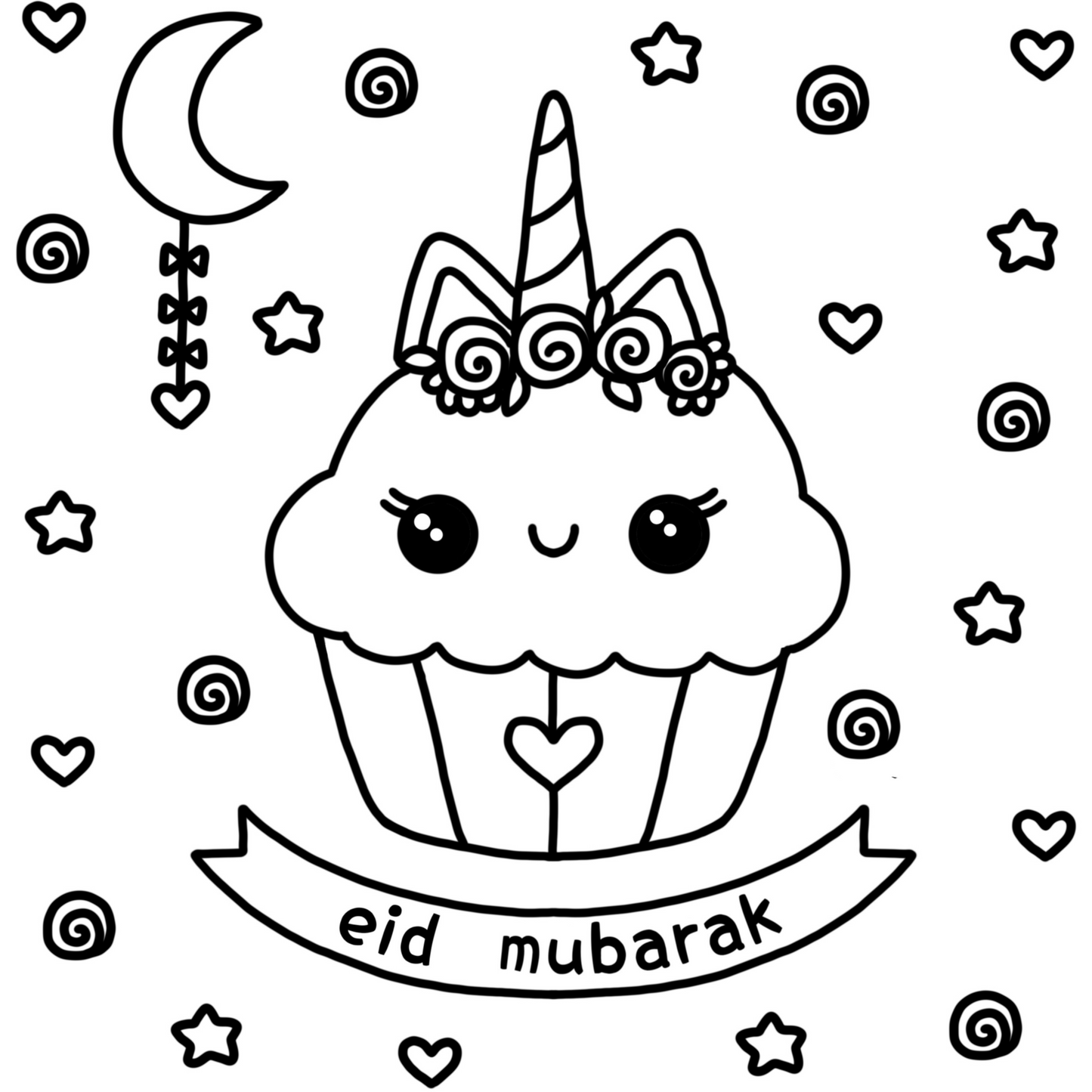 Canvasdoek zelf verven (unicorn cupcake variant)